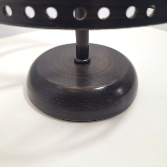 Bronze Bird Earring Holder Rotating Display 14" x 7" Raven Antique Look - Picture 12 of 15